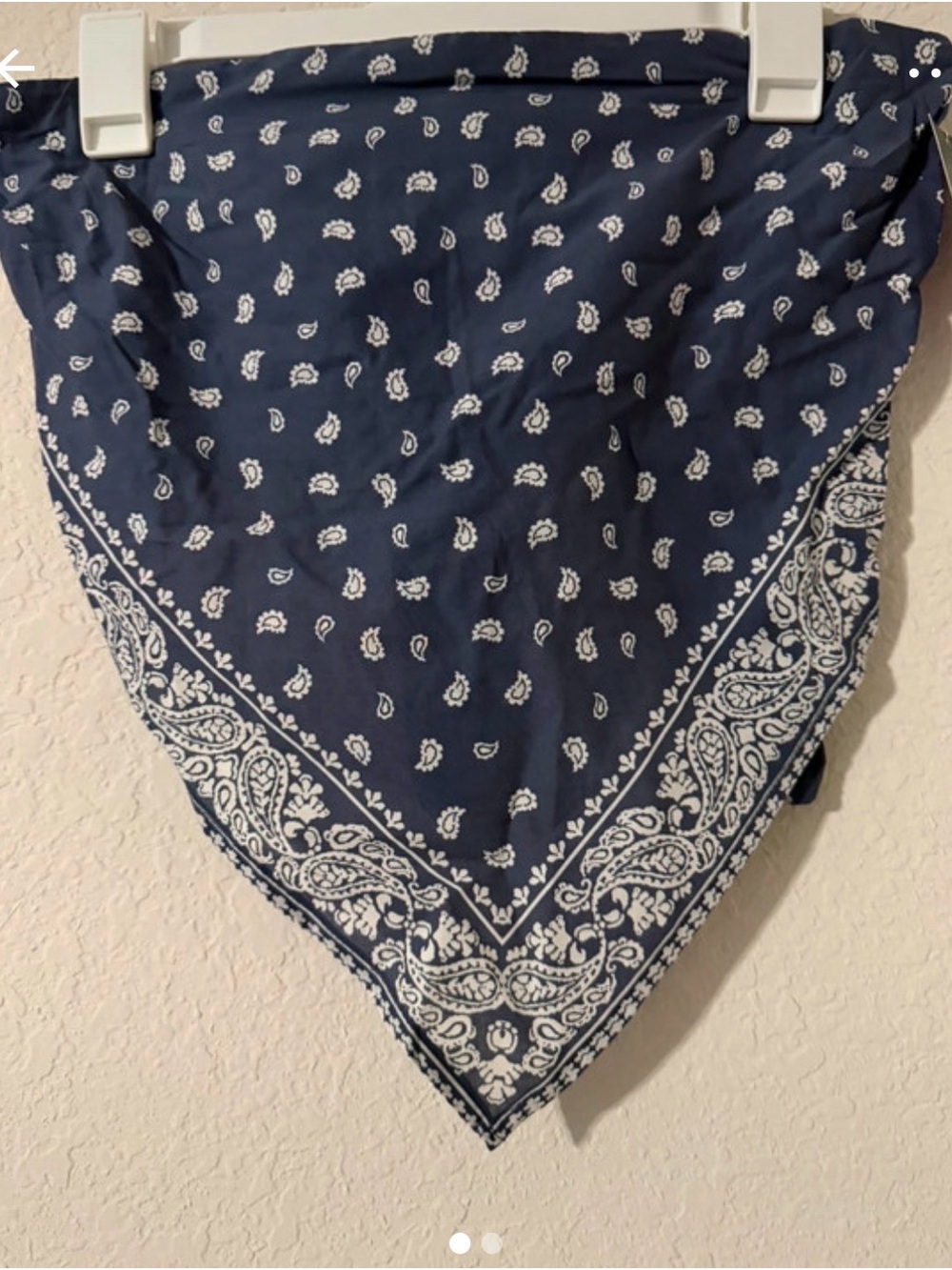 Bandana Halter Crop Top Navy blue